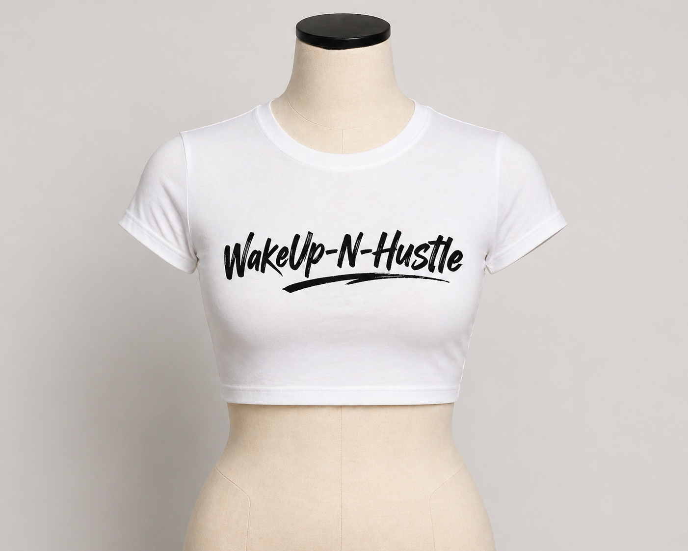 WakeUp-N-Hustle - Lady’s Signature  Crop Top /Tee