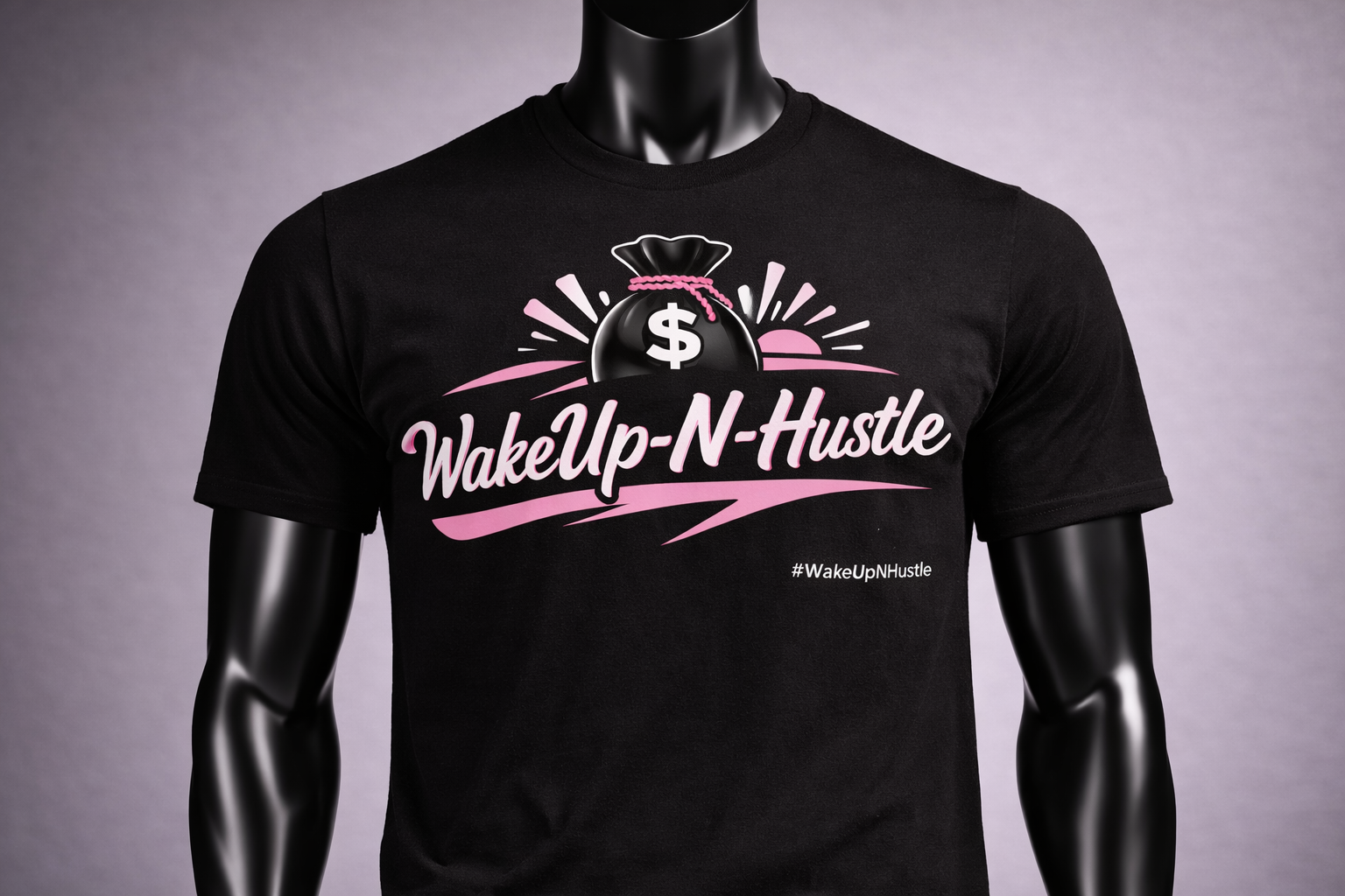 WakeUp-N-Hustle -Lady’s Money Bag Crop Top/Tee