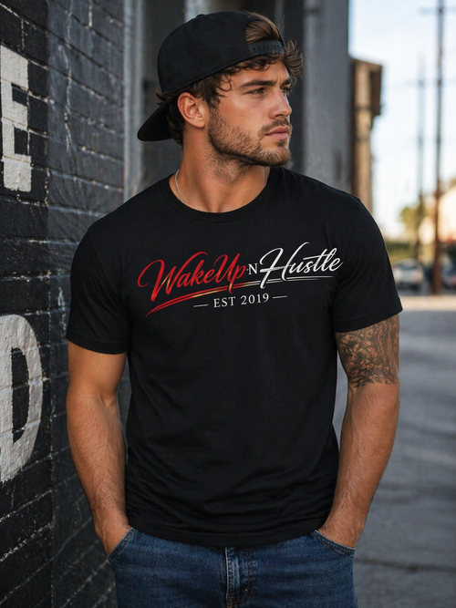 WakeUp N Hustle Tee – EST 2019