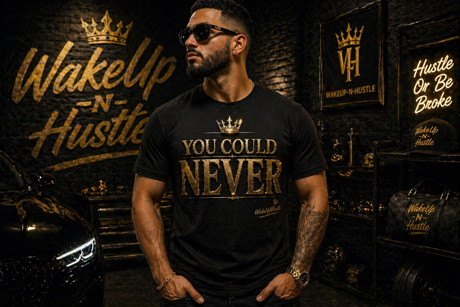 WakeUp-N-Hustle - You Could Never Tee