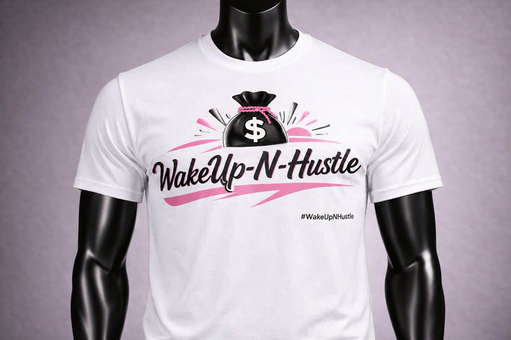 WakeUp-N-Hustle -Lady’s Money Bag Crop Top/Tee