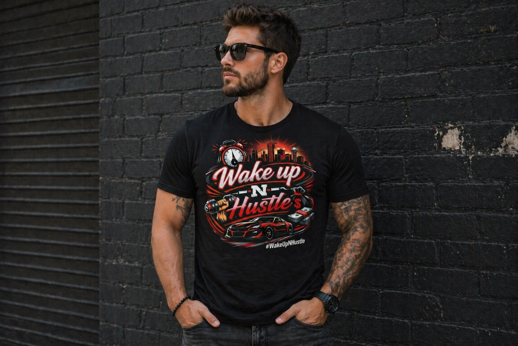 Wake Up-N-Hustle - Main Logo Tee