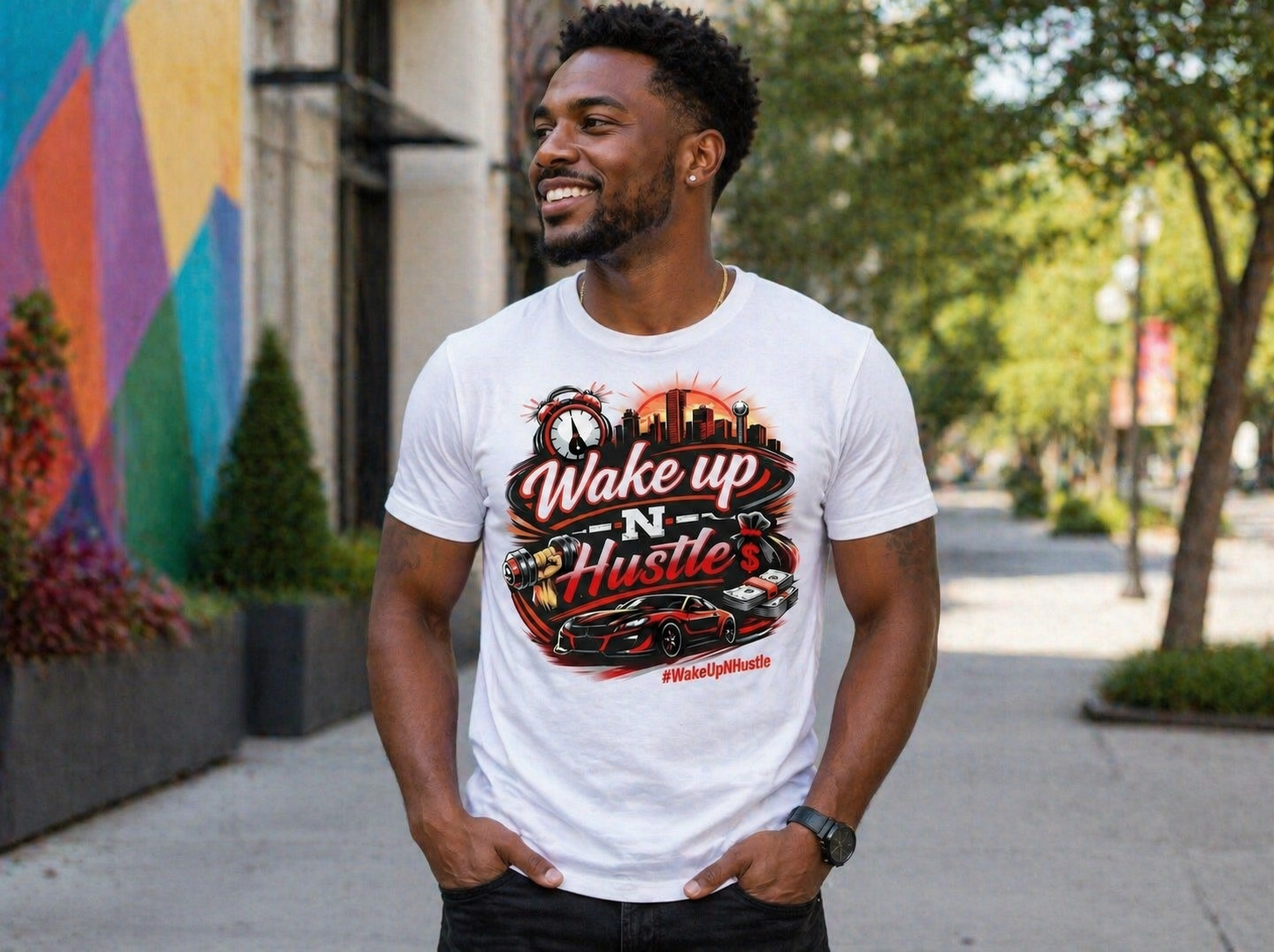 Wake Up-N-Hustle - Main Logo Tee