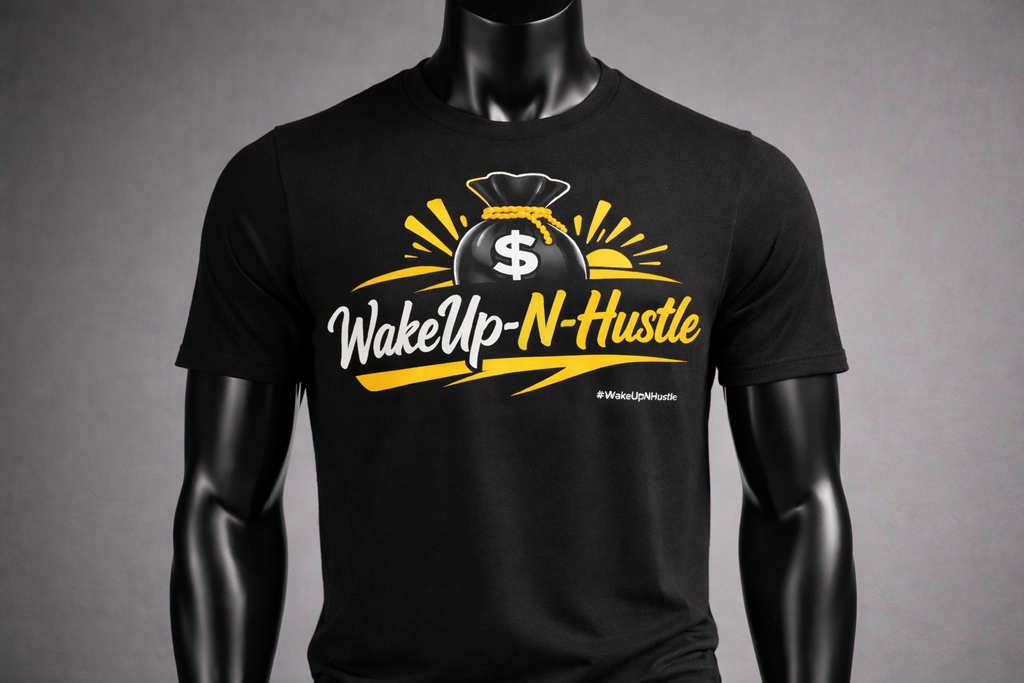 WakeUp-N-Hustle -Money Bag Tee