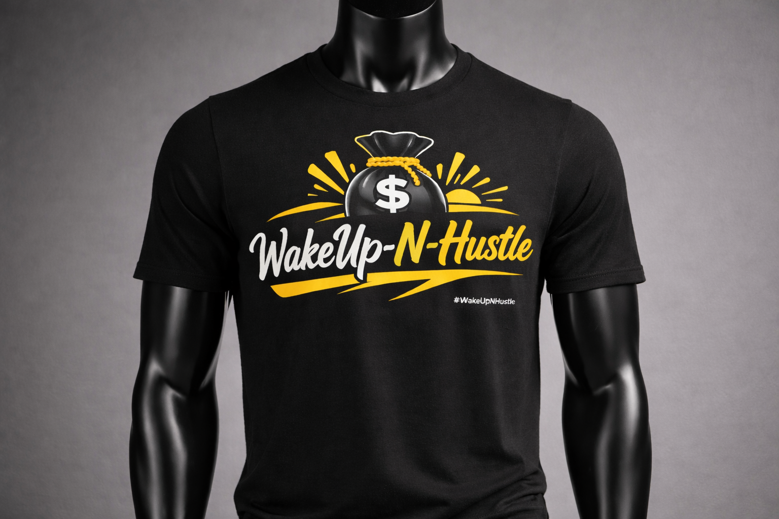 WakeUp-N-Hustle -Money Bag Tee