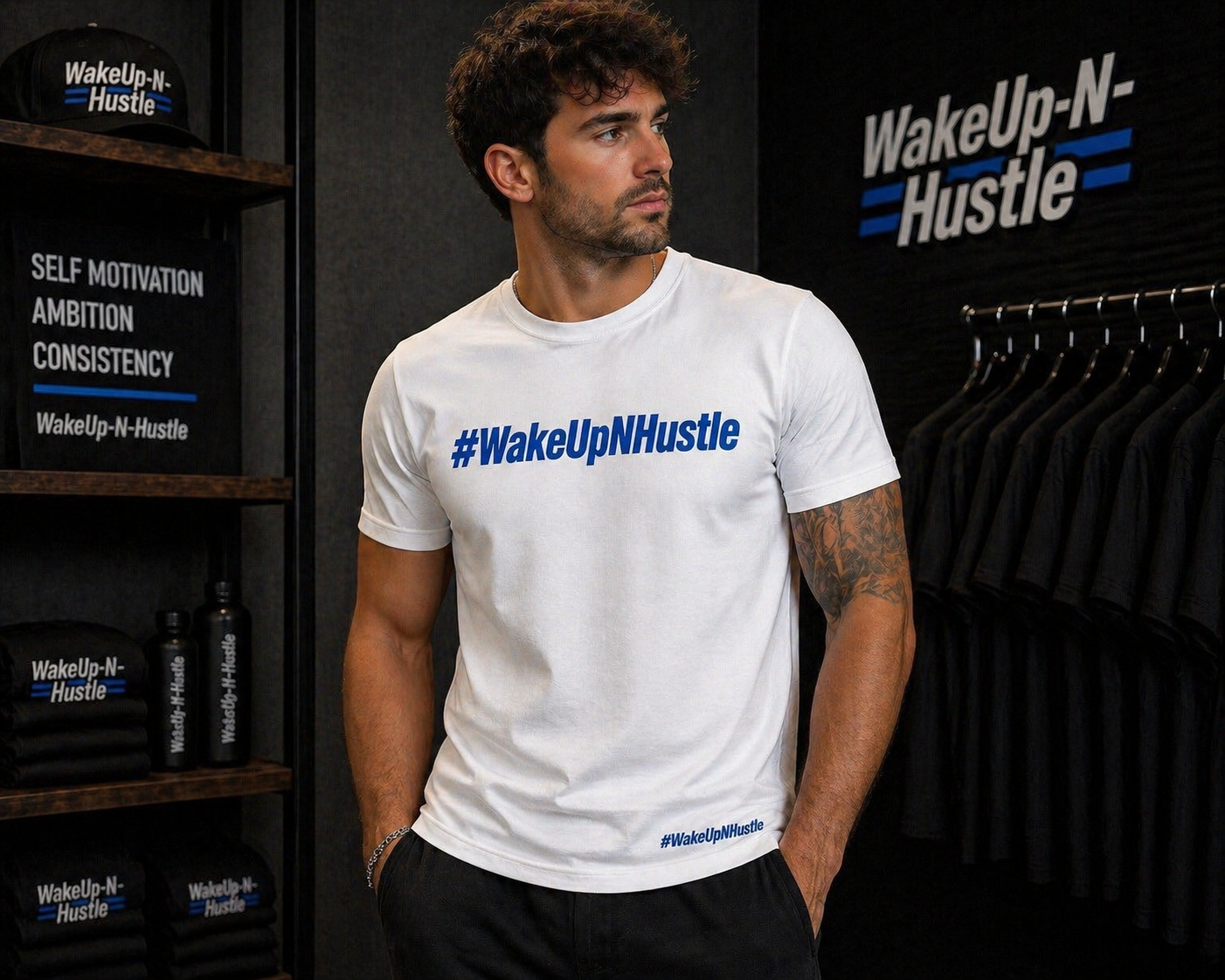 WakeUp-N-Hustle - # Tee