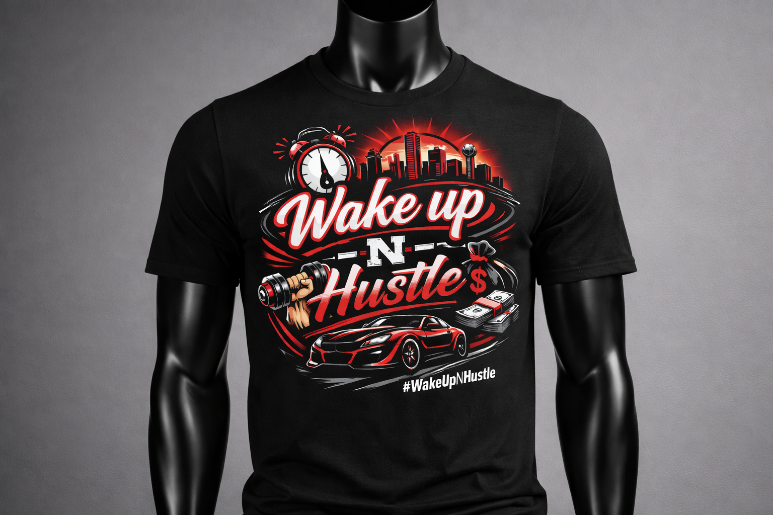 Wake Up-N-Hustle - Main Logo Tee