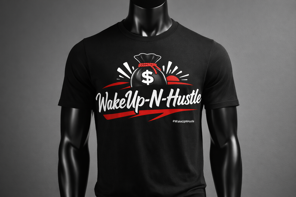 WakeUp-N-Hustle -Money Bag Tee