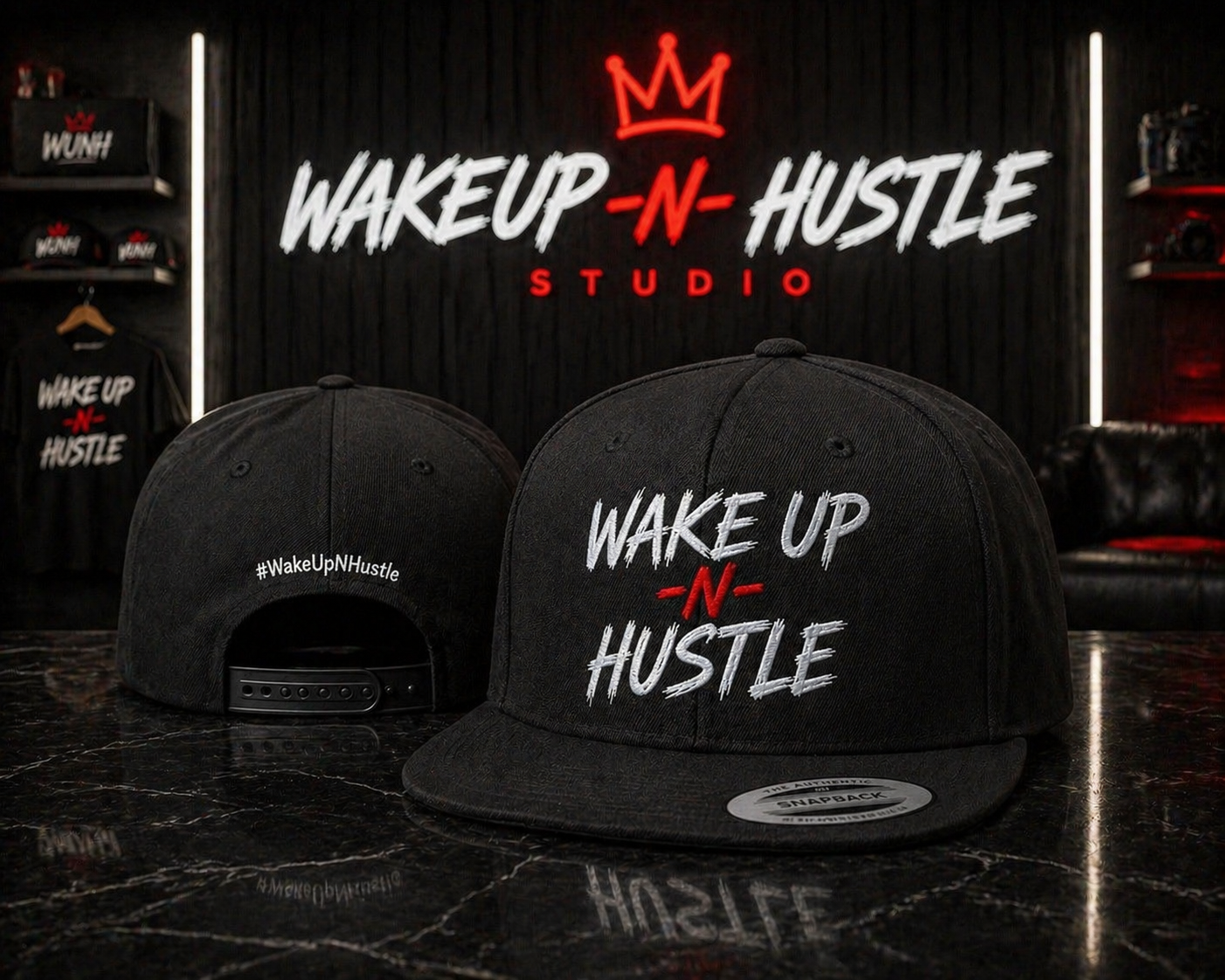 WakeUp-N-Hustle - Snapback Hat